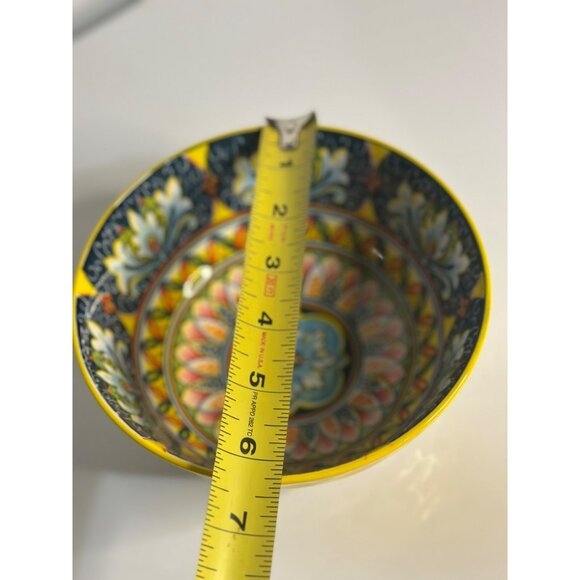 VTG Vancasso Porcelain Bowl 3"x6.25" Moroccan Style Abstract Ceramic Dinnerware - Picture 6 of 7